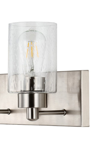 Irving Seeded Glass/Iron Modern Contemporary LED Vanity Light - JONATHAN Y